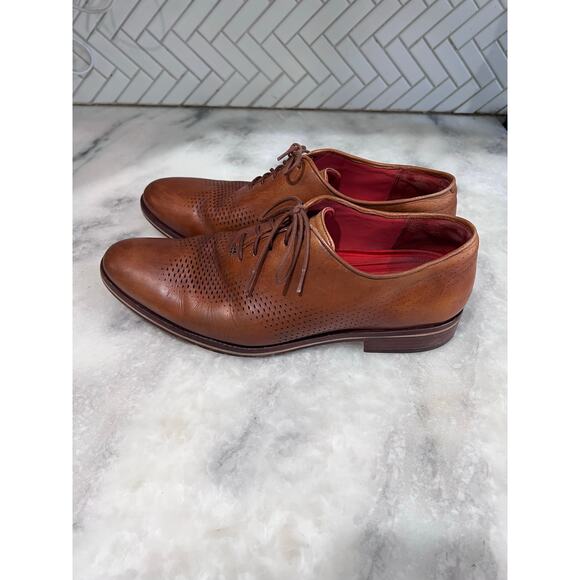 Cole Haan Washington Grand Laser Wingtip Oxford Brown Leather Men’s Shoes Sz 9 - Picture 12 of 13